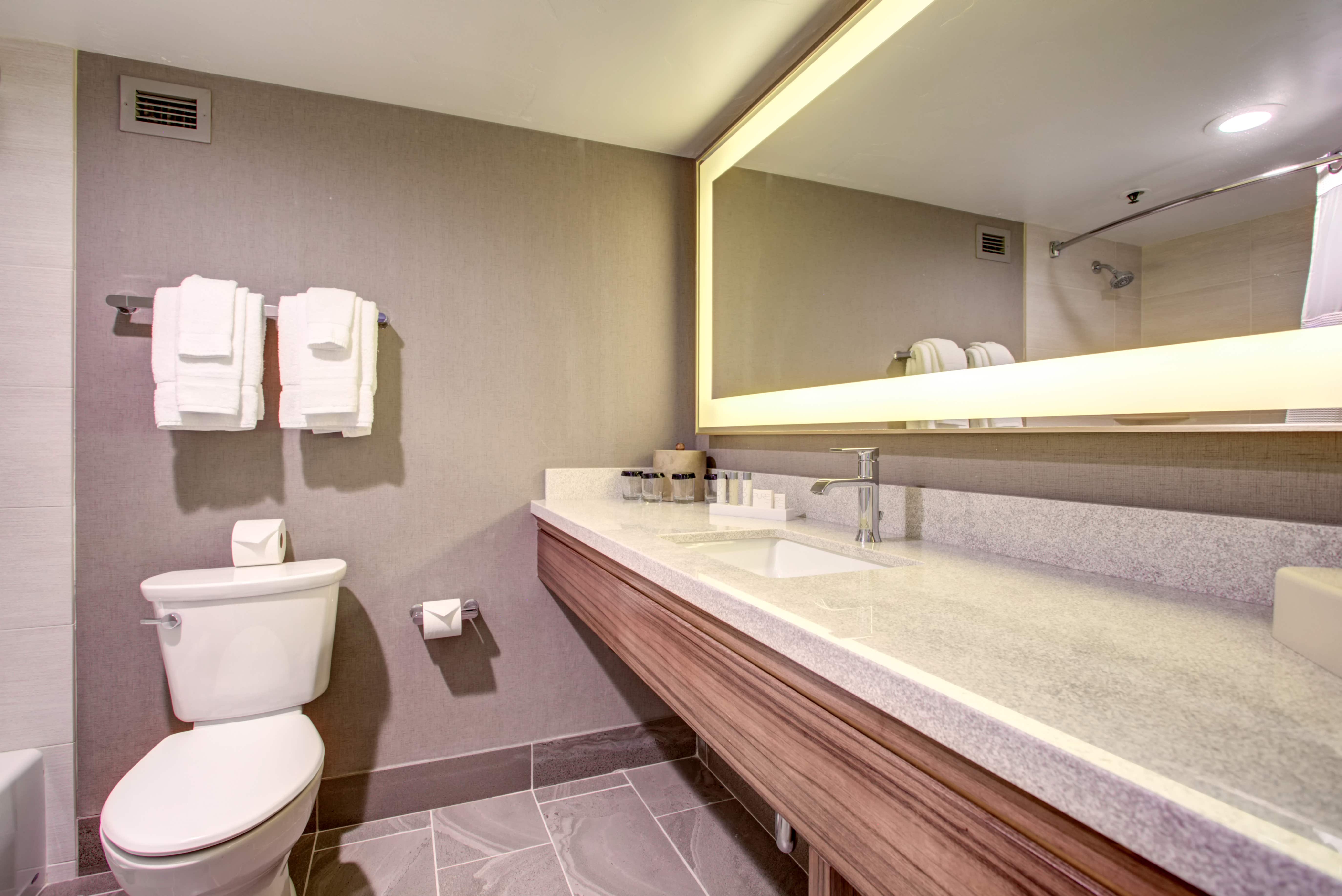 Guest room bath at the Eldorado Resort Casino, Trademark Collection by Wyndham in Reno, Nevada